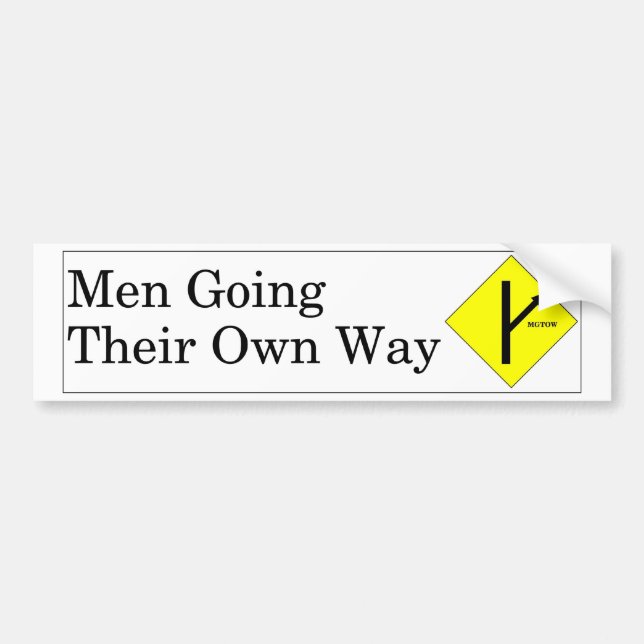 MGTOW Bumper Sticker White Background (Front)
