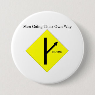 MGTOW Logo Button-Large Size-White Background Button