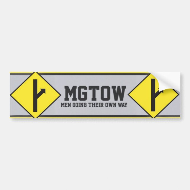MGTOW - Men Going Their Own Way Bumper Sticker (Front)