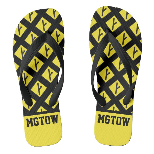 MGTOW - Men Going Their Own Way Flip Flops (Footbed)