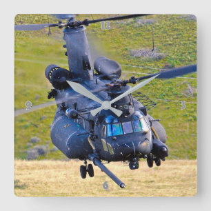 MH-47G CHINOOK SQUARE WALL CLOCK