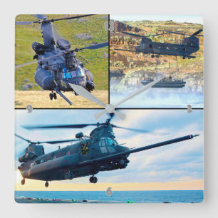 MH-47G CHINOOK SQUARE WALL CLOCK