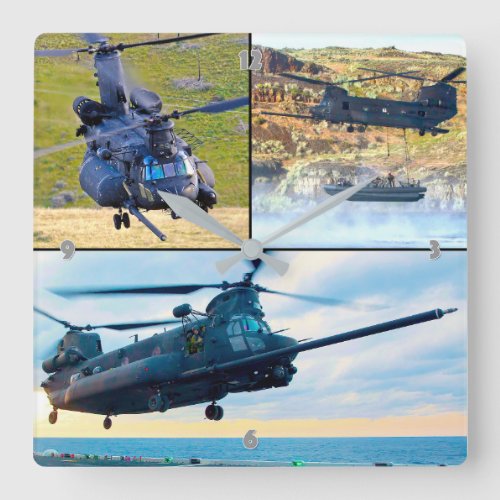 MH_47G CHINOOK SQUARE WALL CLOCK