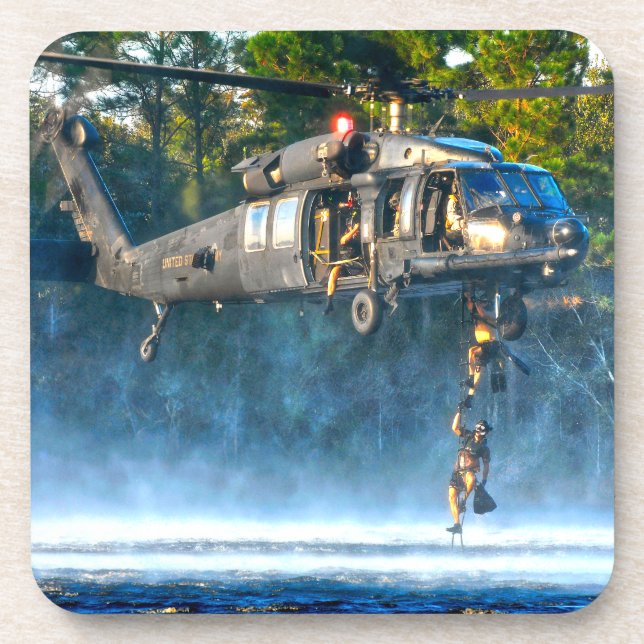 MH-60M BLACK HAWK BEVERAGE COASTER (Front)