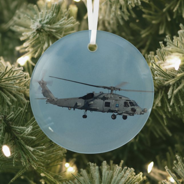 MH-60R Seahawk Glass Ornament (Insitu)