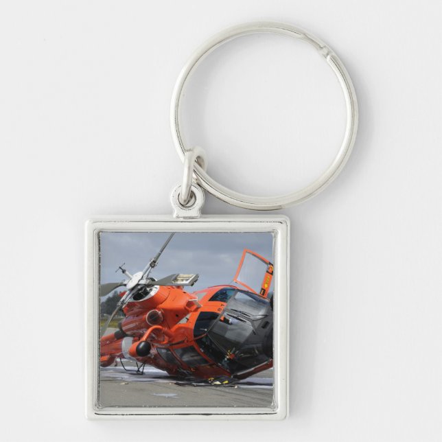 MH-65 Dolphin helicopter crashed at Arcata Airp Keychain (Front)
