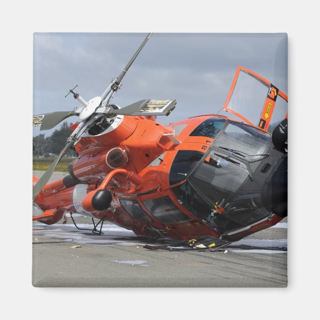 MH-65 Dolphin helicopter crashed at Arcata Airp Magnet (Front)