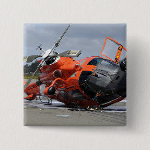 MH-65 Dolphin helicopter crashed at Arcata Airp Pinback Button