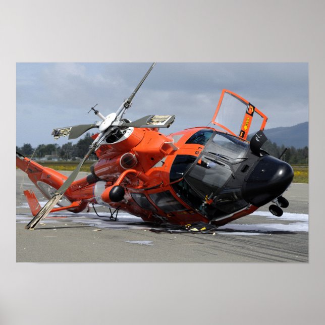 MH-65 Dolphin helicopter crashed at Arcata Airp Poster (Front)