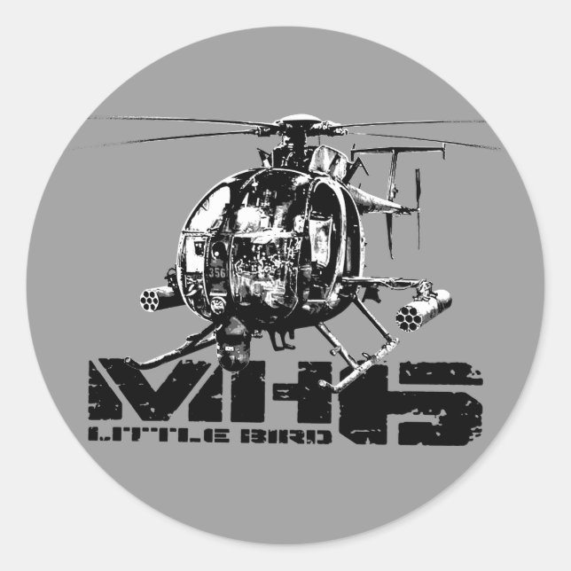 MH-6 Little Bird Classic Round Sticker (Front)