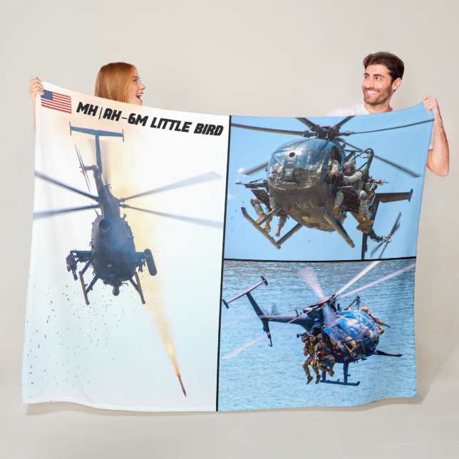 MH/AH-6M LITTLE BIRD FLEECE BLANKET (In Situ)