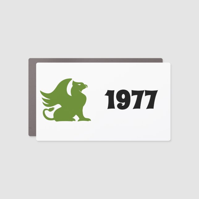 MHC Class of 1977 Green Griffin Car Magnet (Front)