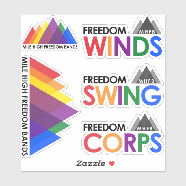 MHFB Ensemble Logos 5-Sticker Set Sticker (Sheet)