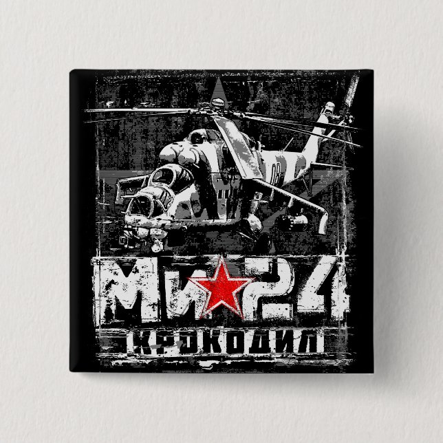 Mi-24 Soviet large helicopter Button (Front)