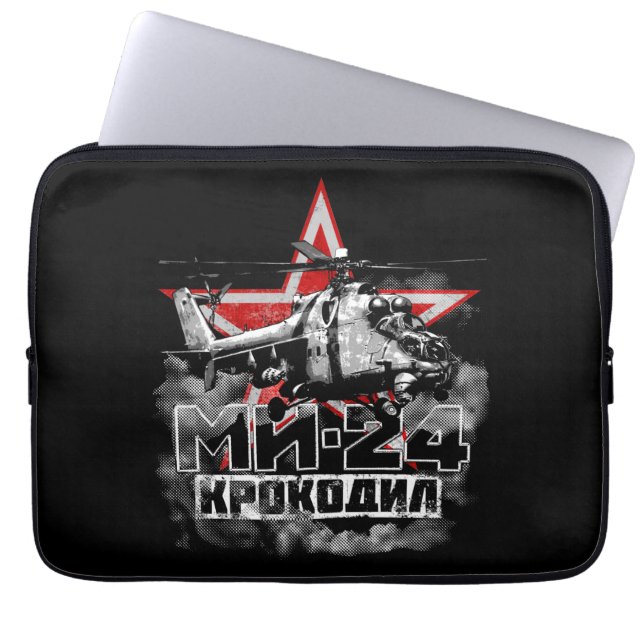 Mi-24 Soviet large helicopter Laptop Sleeve (Front)