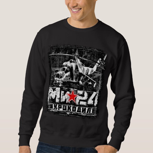 Mi-24 Soviet large helicopter Sweatshirt (Front)