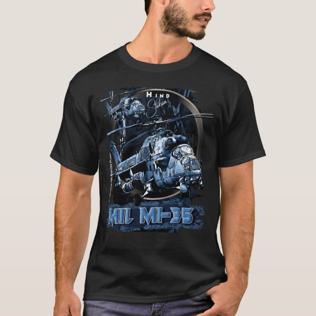 Mi-35 Hind Attack Helicopter T-Shirt (Front)