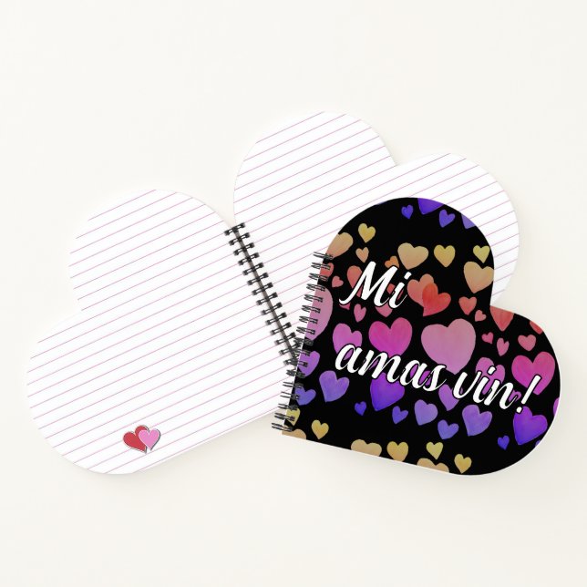 Mi amas vin! (Customizable) Notebook (Inside)