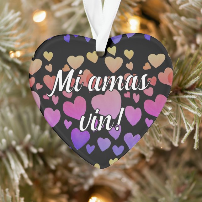 Mi amas vin! (Customizable) Ornament (Tree)