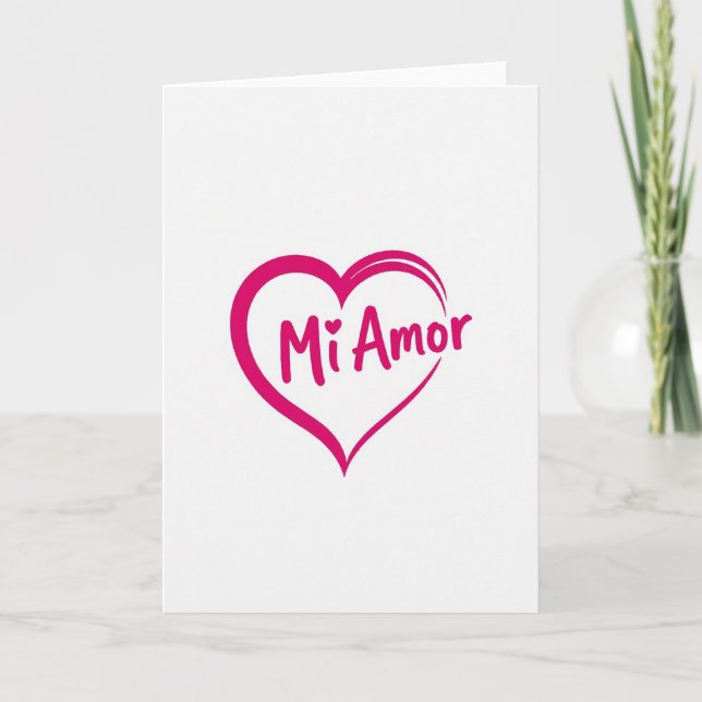 Mi Amor Heart Card (Front)