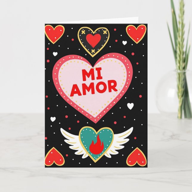 Mi Amor Sacred Heart Card (Front)