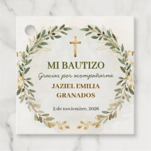 Mi Bautizo Favor Tags Personalized Baptism