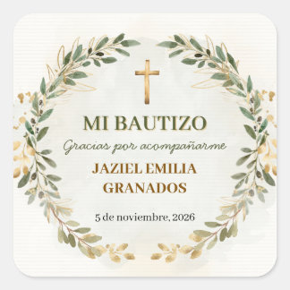 Mi Bautizo Stickers Personalized Baptism Labels