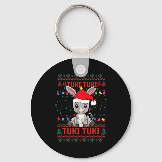Mi Burrito Sabanero Mexican Tuki Tuki Latino Xmas  Keychain (Front)