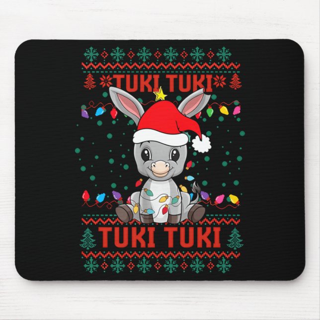 Mi Burrito Sabanero Mexican Tuki Tuki Latino Xmas  Mouse Pad (Front)