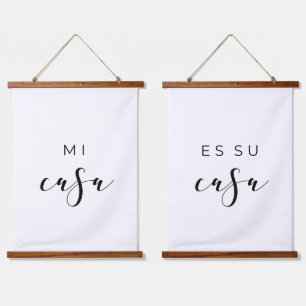 Mi casa es su casa elegant hanging tapestry