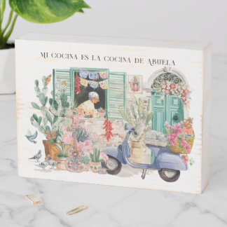 Mi Cocina es la Cocina de Abuela | Mexican Home Wooden Box Sign