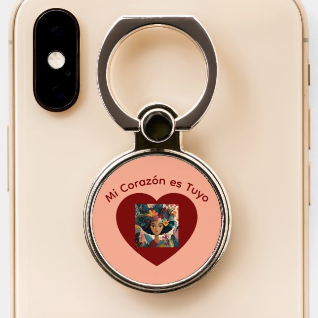 Mi Corazón es Tuyo  Phone Ring Stand (Close Up)