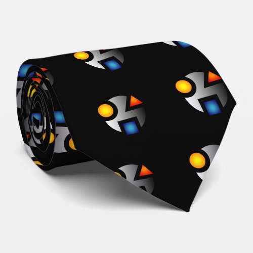 MI cryptic logo tie