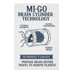 Mi-Go Disguise Apparatus – Technical Blueprint Poster