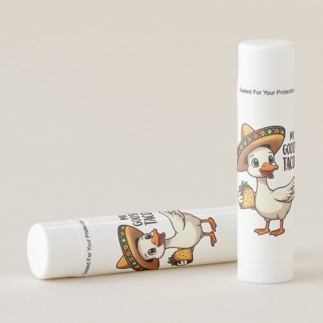 Mi Goose ta tacos Funny Mexican Taco Lovers  Lip Balm (Front)