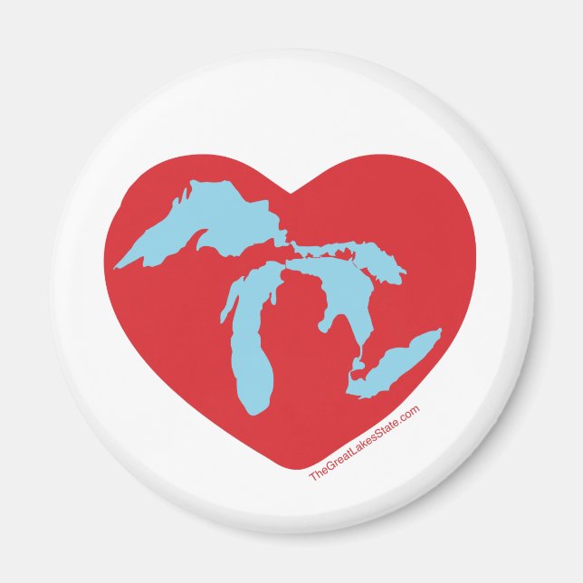 MI Heart Magnet (Front)