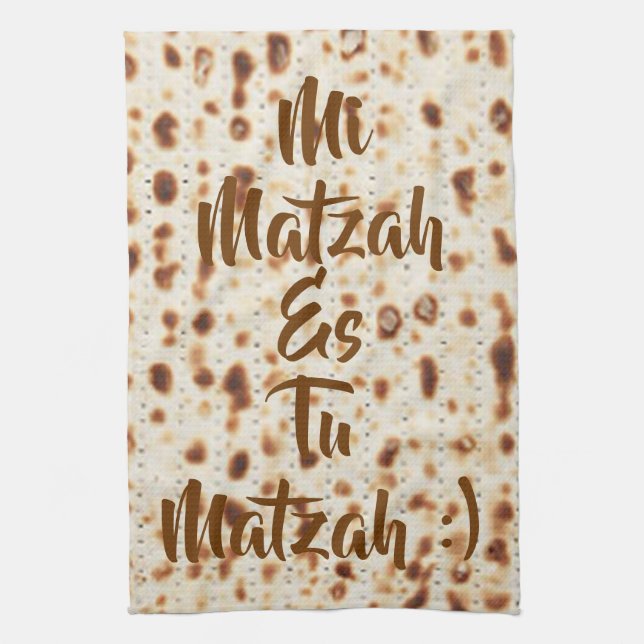Mi Matzah Es Tu Matzah Kitchen Towel (Vertical)