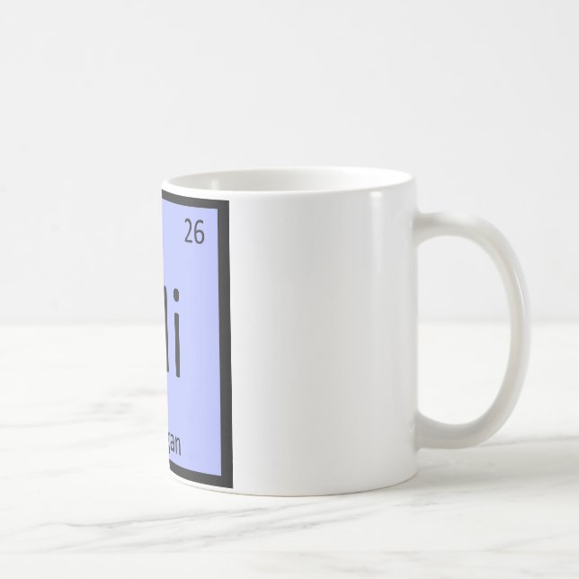 Mi - Michigan State Chemistry Periodic Table Coffee Mug (Right)