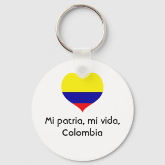 Mi patria, mi vida, Colombia key chain