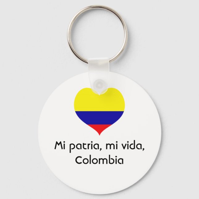 Mi patria, mi vida, Colombia key chain (Front)