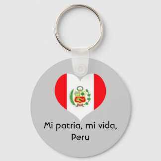 Mi patria, mi vida, peru key chain