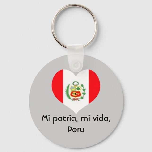 Mi patria, mi vida, peru key chain (Front)