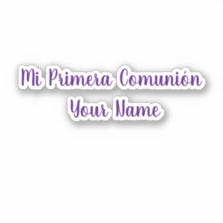 Mi Primera Comunion Customize name vinyl sticker