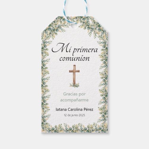 Mi Primera Comunion First Communion Gift Tags 