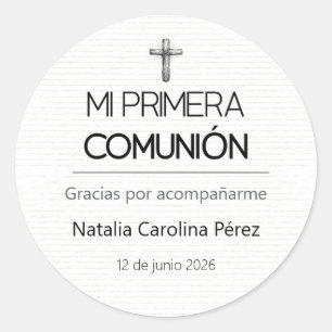 Mi Primera Comunion Spanish Favor Stickers Labels