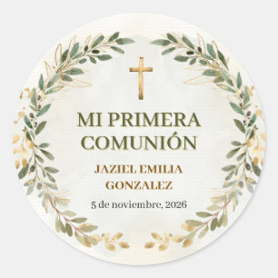 Mi Primera Comunión Stickers Personalized Labels