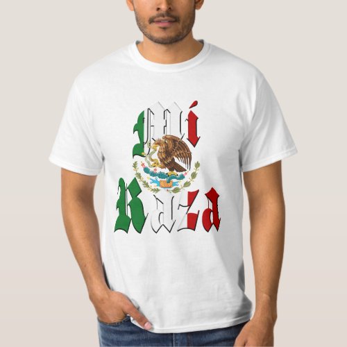 MI RAZA Mexican Flag T_Shirt