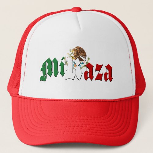 MI RAZA  Mexican Flag  Trucker Hat