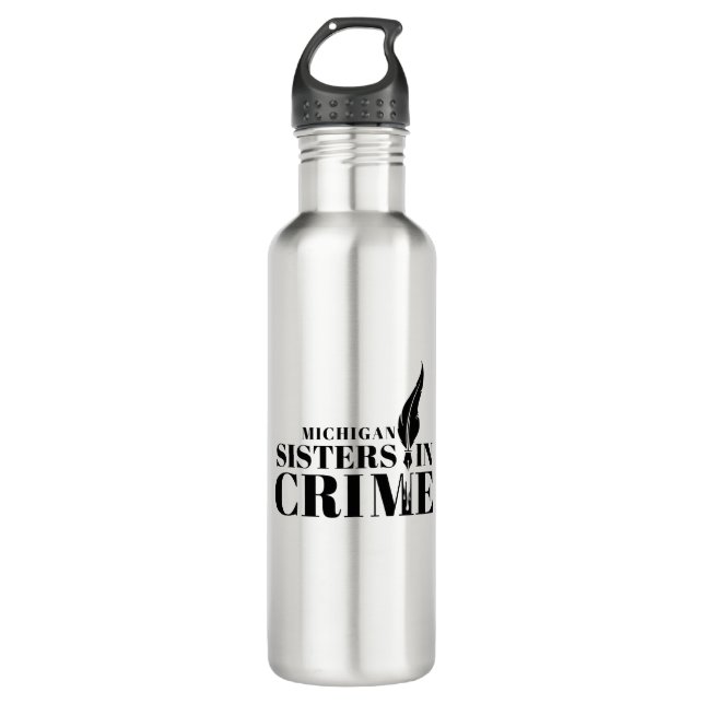 MI Sisters in Crime Water Bottle (Front)
