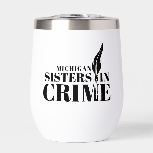 MI Sisters in Crime Wine Tumbler (Front)